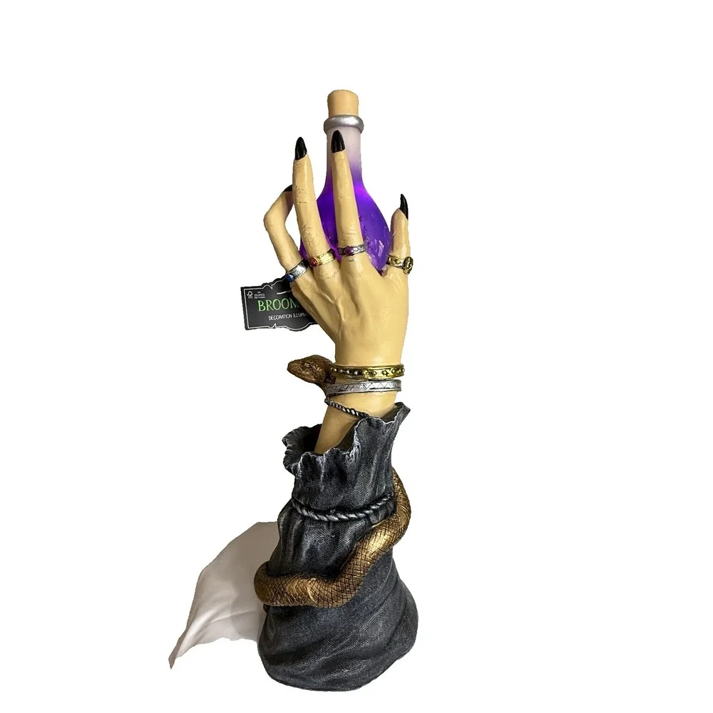 Broomstick Blvd. Halloween Light Up LED Witch Hand Decor holding‎ potion NEW